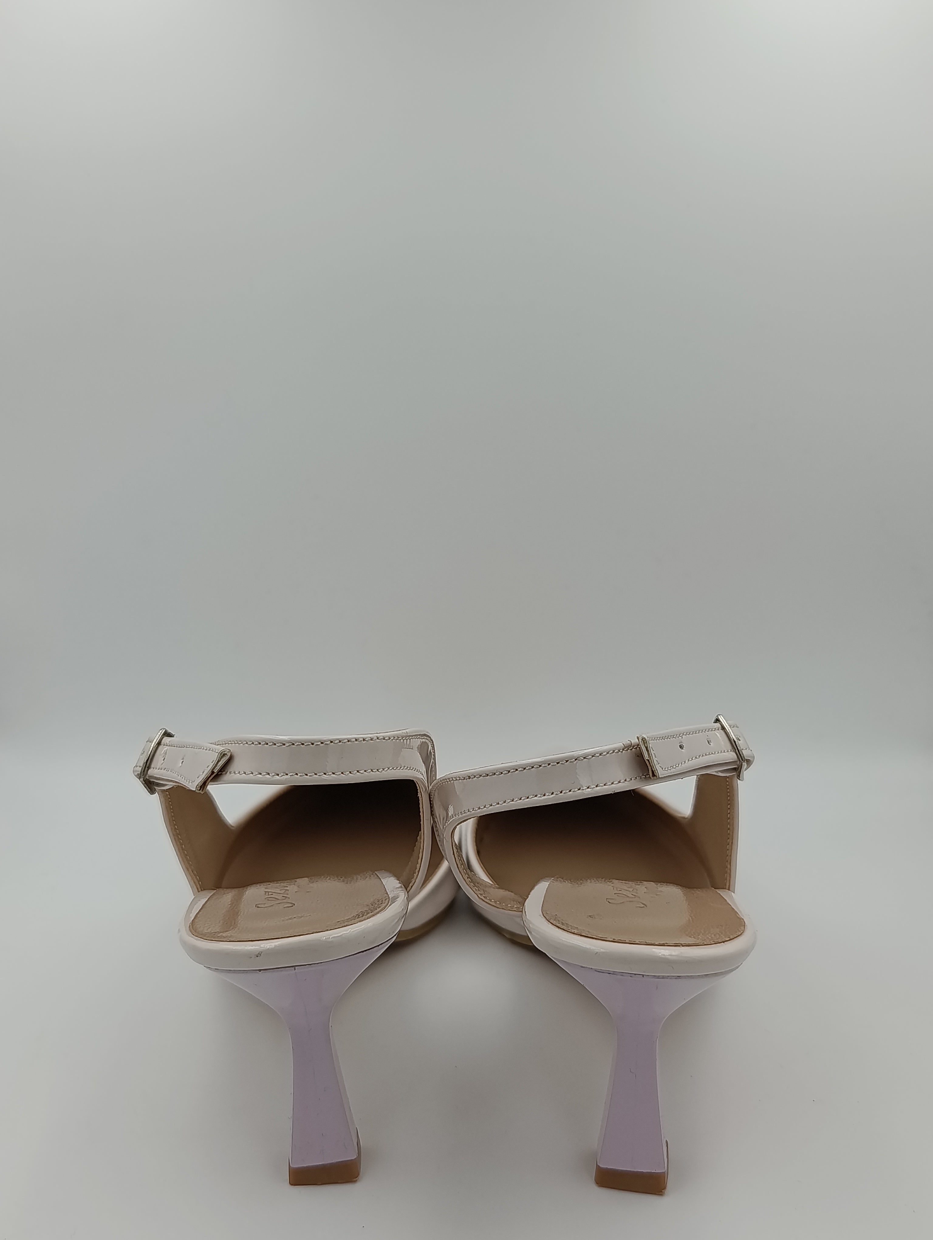Bej Rugan 8 Cm Kadeh Topuklu Kadın Ayakkabı