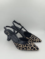 Leopar Desenli 8 Cm Kadeh Topuklu Kadın Ayakkabı