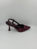 Bordo Rugan 8 Cm Kadeh Topuk Kadın Ayakkabı