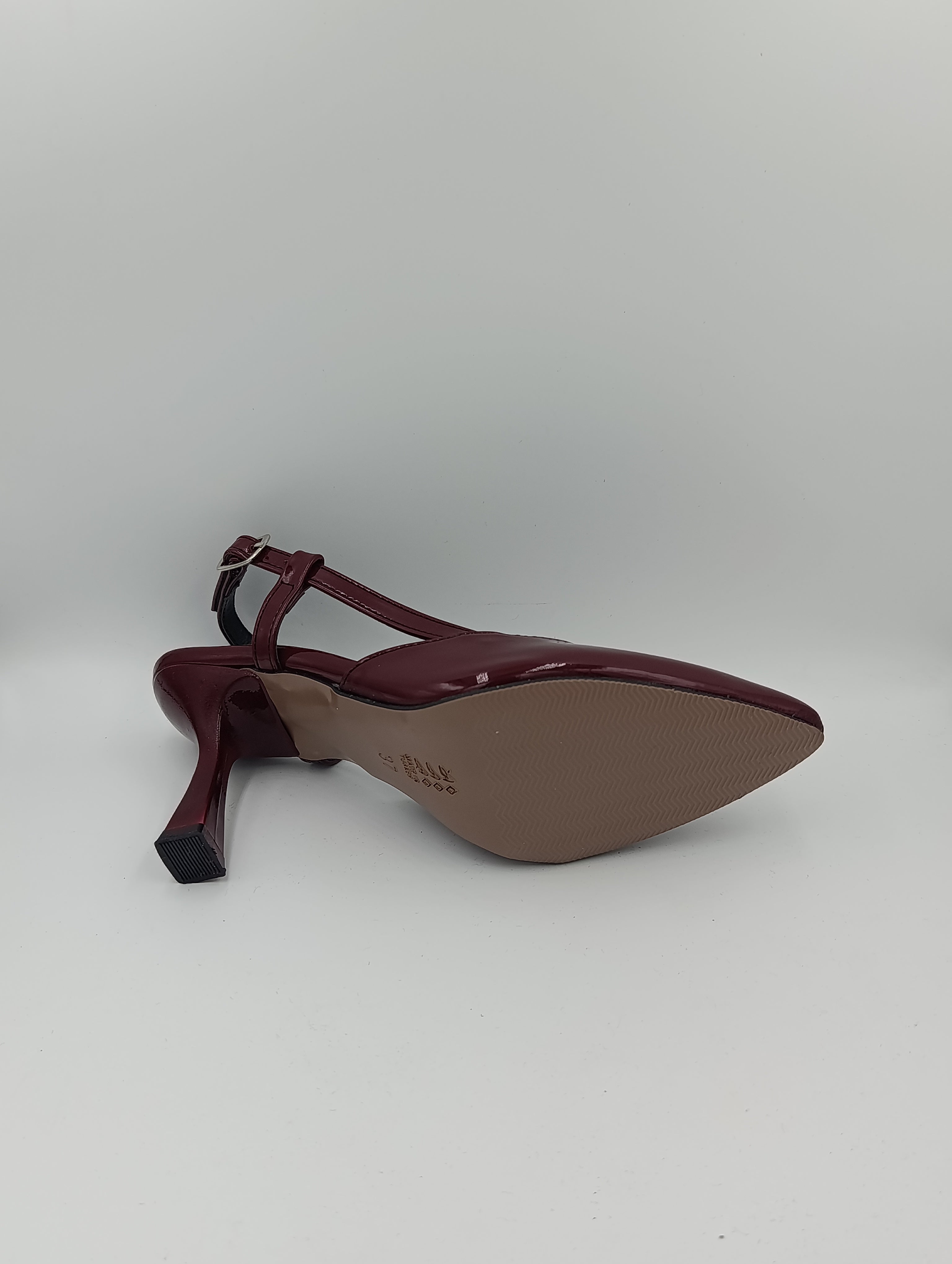 Bordo Rugan 8 Cm Kadeh Topuk Kadın Ayakkabı