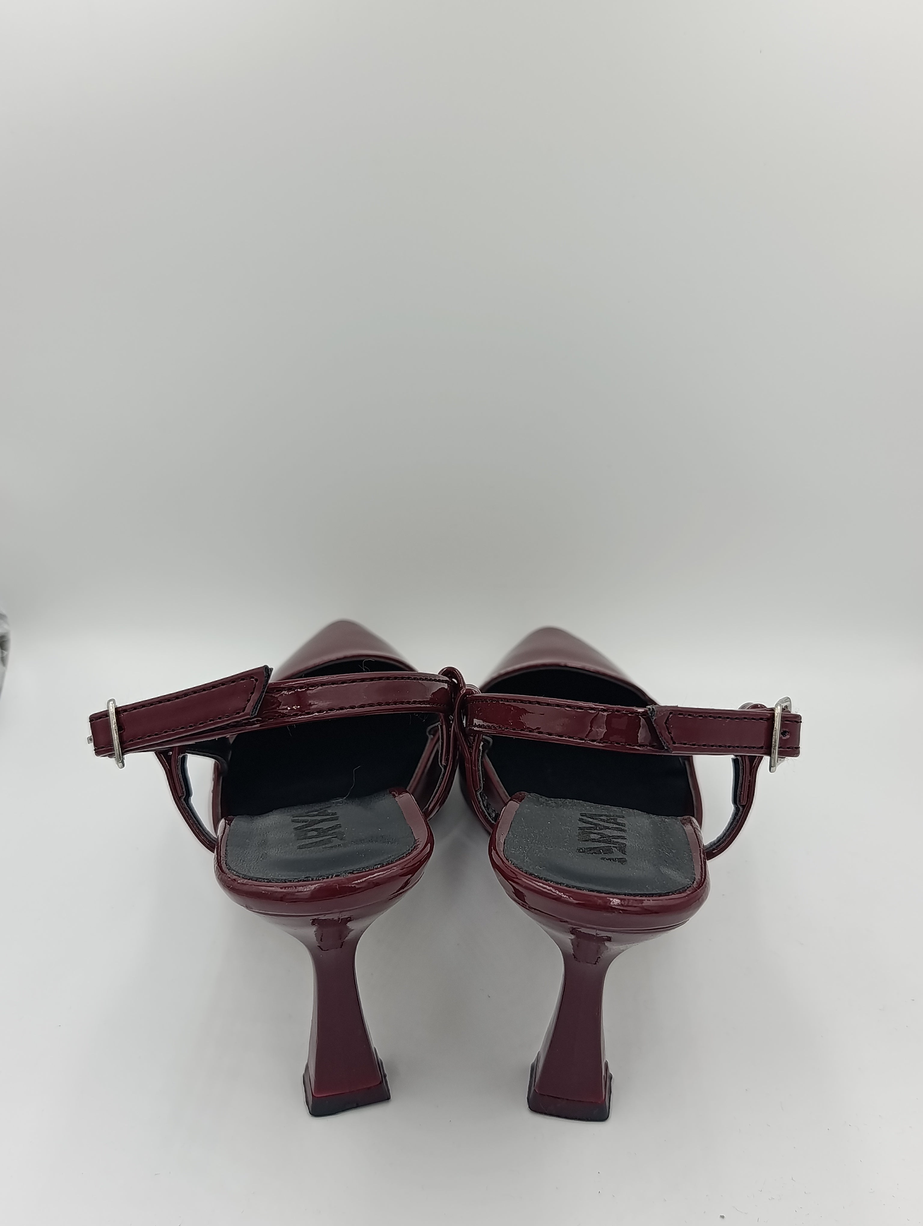 Bordo Rugan 8 Cm Kadeh Topuk Kadın Ayakkabı