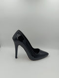 Premium Siyah Rugan İnce Topuk Stiletto