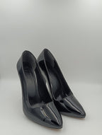 Premium Siyah Rugan İnce Topuk Stiletto