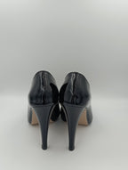 Premium Siyah Rugan İnce Topuk Stiletto