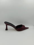 Bordo Rugan 8 Cm Kadeh Topuklu Kadın Terlik