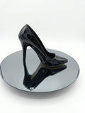 Premium Siyah Rugan İnce Topuk Stiletto