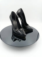 Premium Siyah Rugan İnce Topuk Stiletto